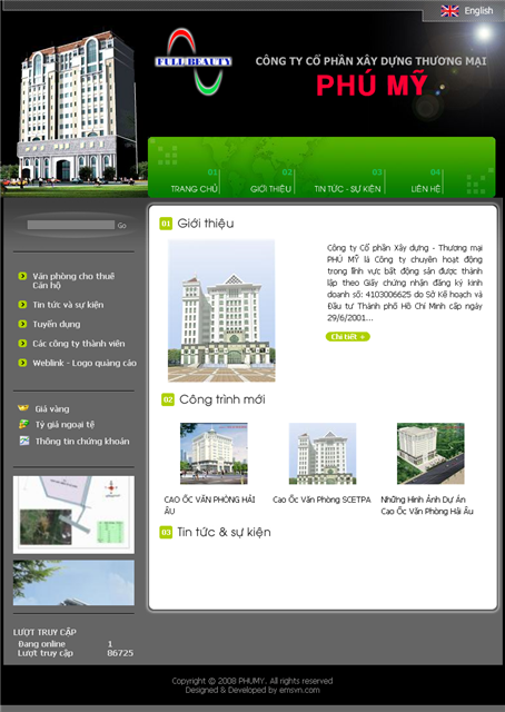 Thiet Ke Website Cong Ty Co Phan Xay Dung Thuong Mai Phu My