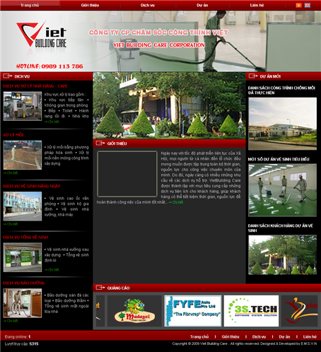 Thiet Ke Website Cong Ty Co Phan Cham Soc Cong Trinh Viet