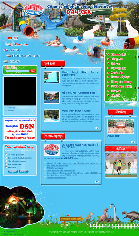 Thiet Ke Website Cong Vien Nuoc Dam Sen