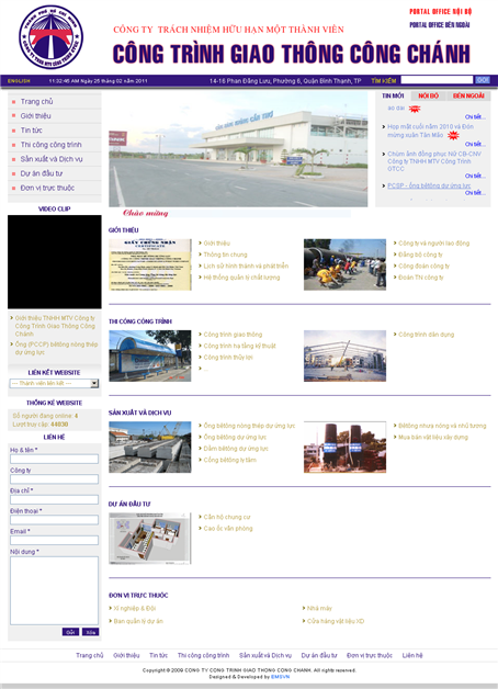 Thiet Ke Website Cong Ty Cong Trinh Giao Thong Cong Chanh