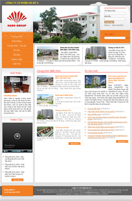 Thiet Ke Website Cong Ty CP Ha Do 4 Bo Quoc Phong