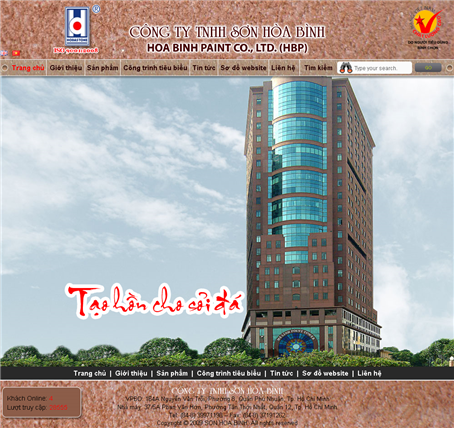 Thiet Ke Website Cong Ty TNHH Son Hoa Binh