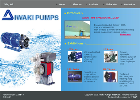 Thiet Ke Website Cong Ty TNHH IWAKI PUMPS Viet Nam