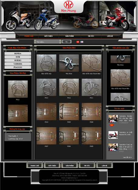 Thiet Ke Website Cong Ty Kinh Doanh Phu Kien Xe May Kim Phung