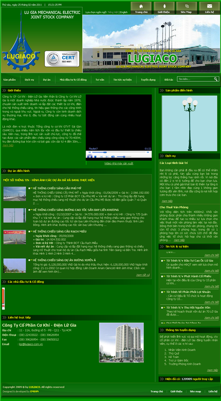 Thiet Ke Website Cong Ty CP Co Khi Dien Lu Gia