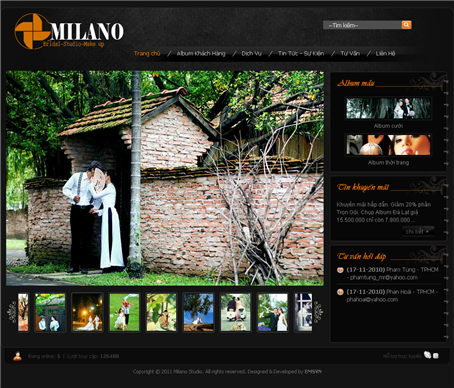 Thiet Ke Website Studio Ao Cuoi Milano