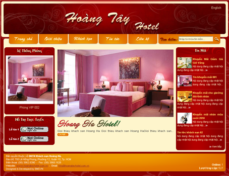 Thiet Ke Website Khach San Hoang Ha