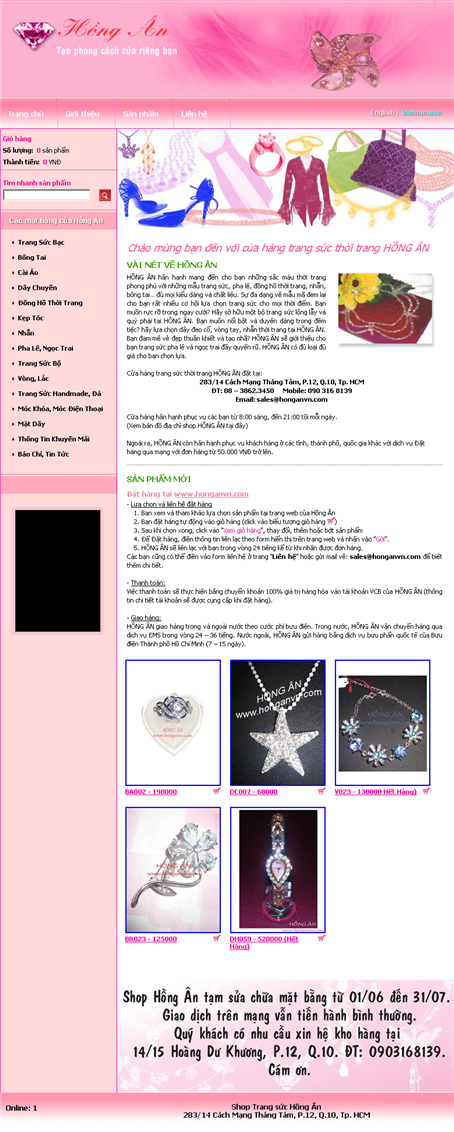 Thiet Ke Website Shop Trang Suc Hong An