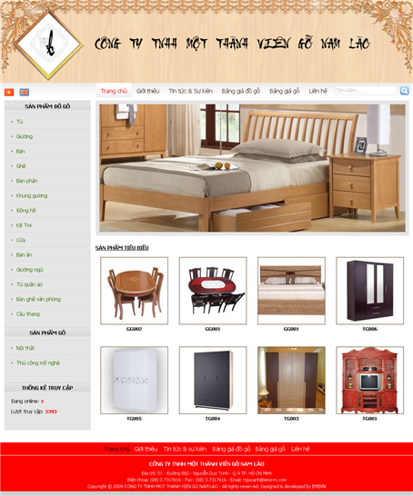Thiet Ke Website Cong Ty TNHH Mot Thanh Vien Go Nam Lao