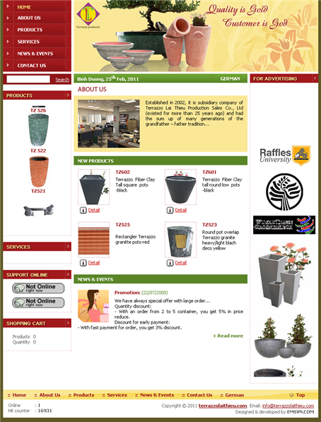 Thiet Ke Website Cong Ty Terrazzo Lai Thieu Production Sales Co Ltd